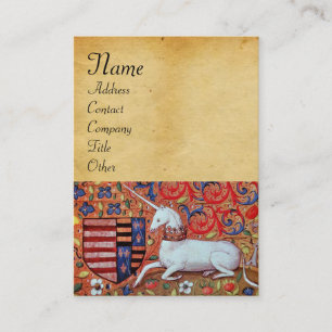 Tarjeta De Visita UNICORN/Parche marrón antiguo