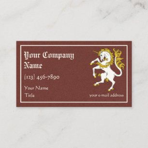 Tarjeta De Visita Unicorn Rampant