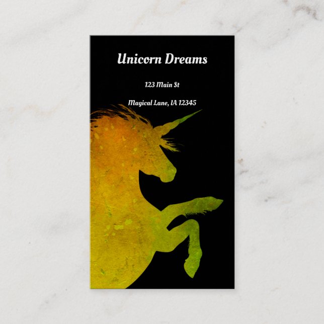 Tarjeta De Visita Unicornio (Anverso)