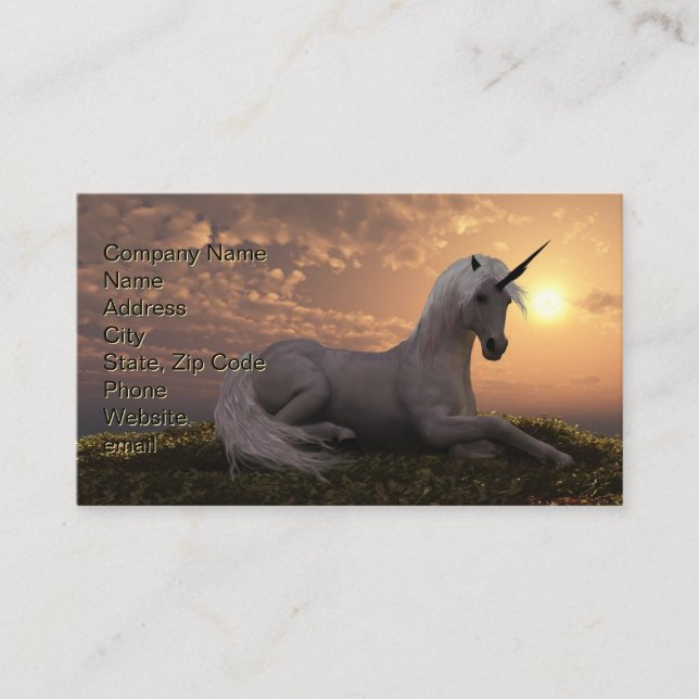 Tarjeta De Visita Unicornio (Anverso)