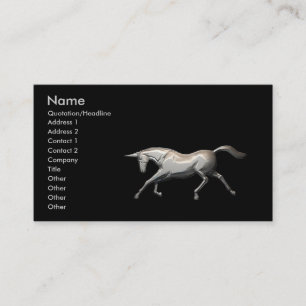Tarjeta De Visita Unicornio de plata