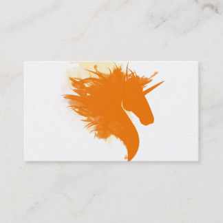 Tarjeta De Visita Unicornio en el fuego