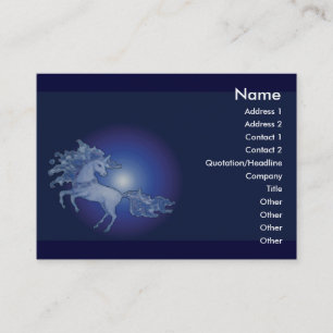 Tarjeta De Visita unicornio - personalizable