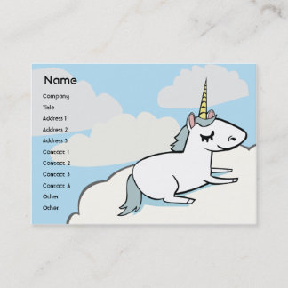 Tarjeta De Visita Unicornio - rechoncho
