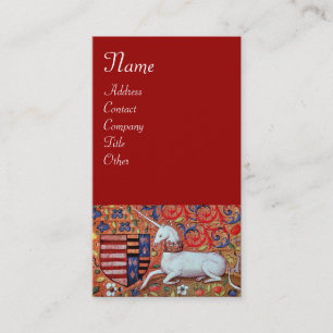 Tarjeta De Visita UNICORNIO ,rojo