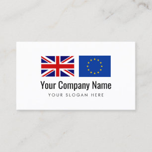 Tarjeta De Visita Unión europea inglesa de los servicios