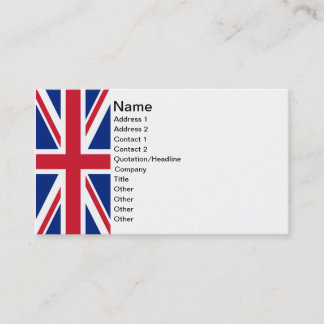 Tarjeta De Visita Union Jack