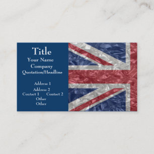 Tarjeta De Visita Union Jack - arrugado