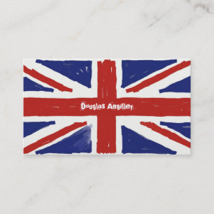 Tarjeta De Visita Union Jack desaliñado,