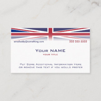 Tarjeta De Visita Union Jack versión 2