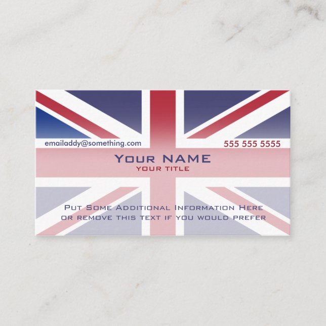 Tarjeta De Visita Union Jack versión 3 (Anverso)