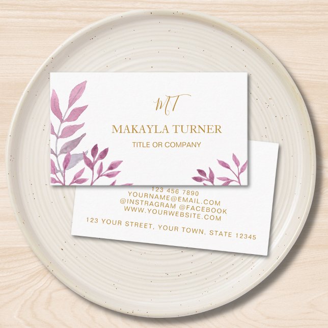 Tarjeta De Visita Unique Watercolor (Subido por el creador)