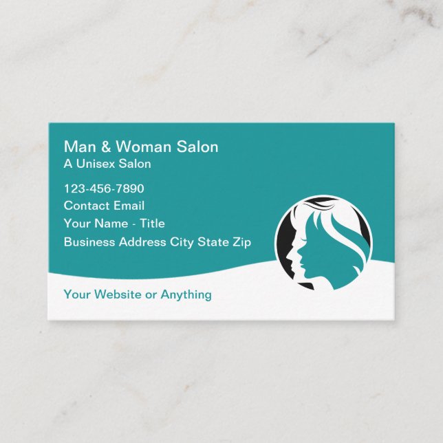 Tarjeta De Visita Unisex Hair And Beauty Salon (Anverso)
