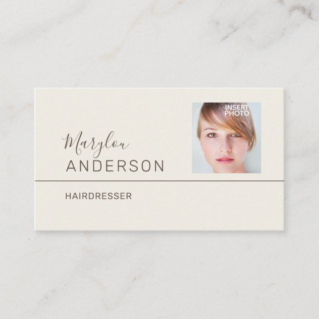 Tarjeta De Visita UNISEX profesional (INSERTAR FOTO) - (Anverso)