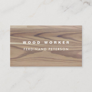 Tarjeta de visita universal con textura de madera.
