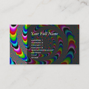 Tarjeta De Visita Universo arcoiris - Arte fractal