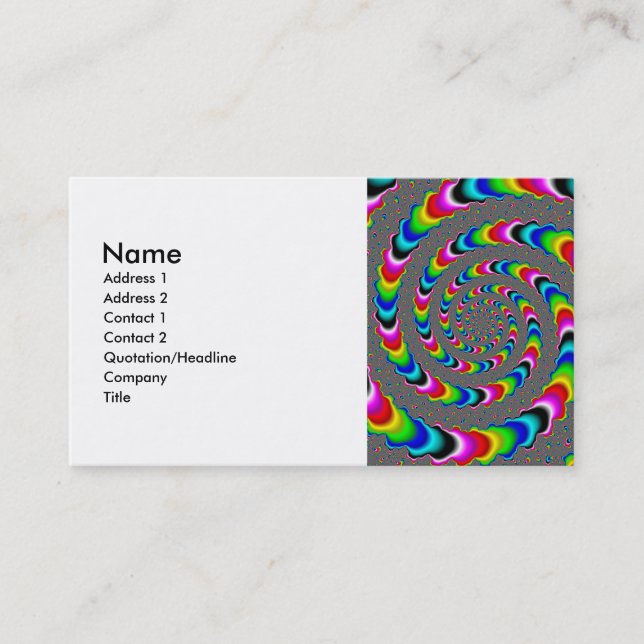 Tarjeta De Visita Universo arcoiris - Arte fractal (Anverso)