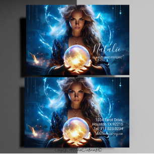 Tarjeta De Visita Universo Clairvoyant Psíquico Crystal Ball