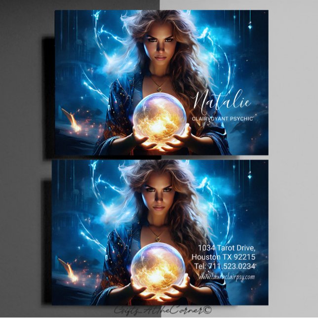 Tarjeta De Visita Universo Clairvoyant Psíquico Crystal Ball (Subido por el creador)