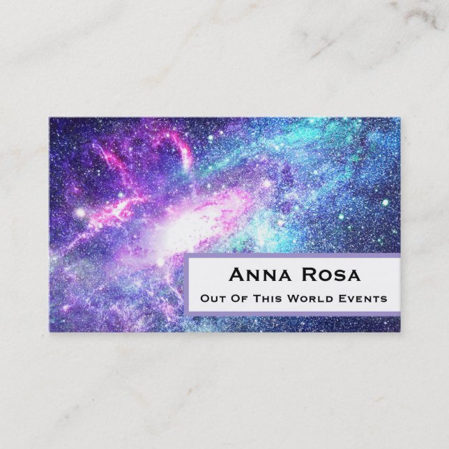 Tarjeta De Visita *~* Universo. Nebula Stars Cosmos Galaxia (Anverso)