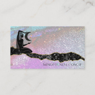 Tarjeta De Visita *~* Universo Purpurina arcoiris. Meditación de GO