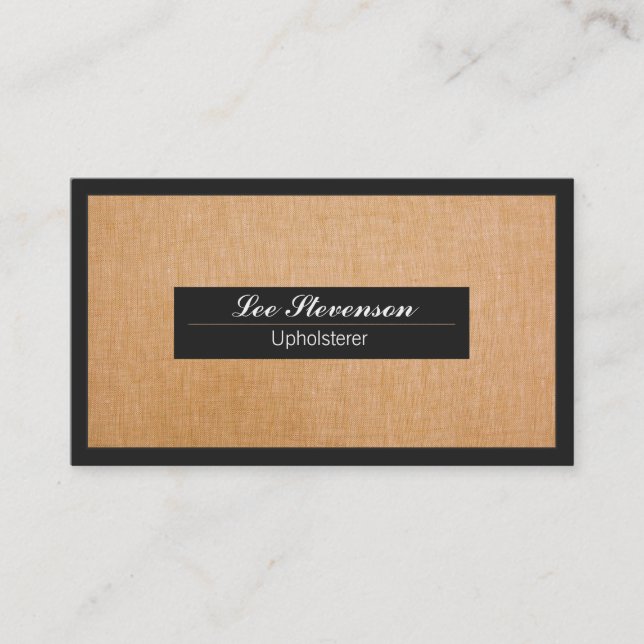 Tarjeta de visita Upholsterer (Anverso)