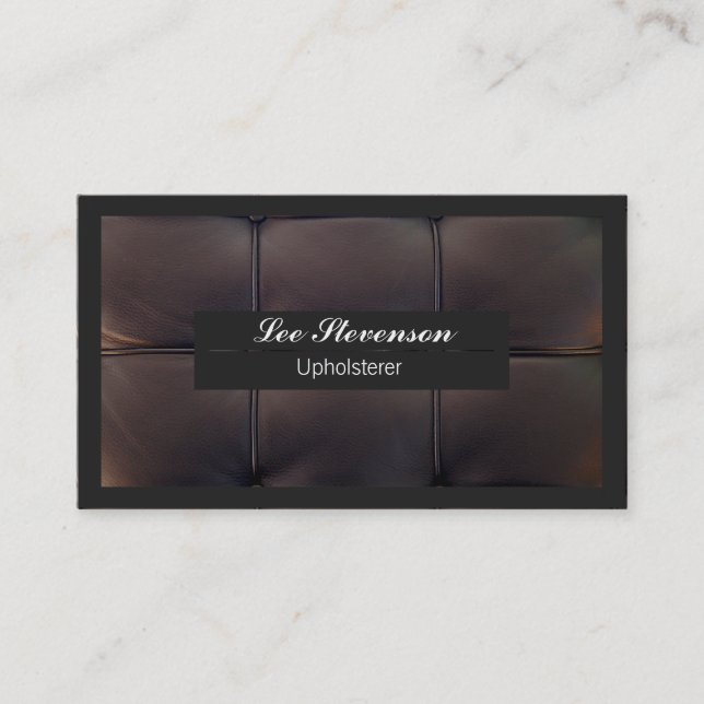 Tarjeta de visita Upholsterer (Anverso)