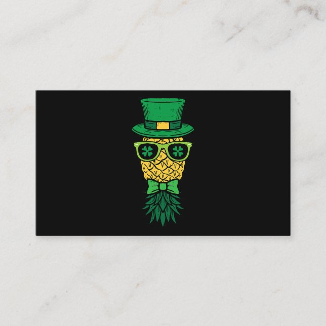 Tarjeta De Visita Upside Down Pineapple Leprechaun St Patricks Day M (Anverso)