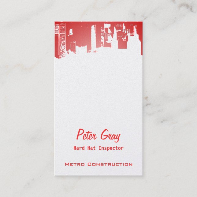 Tarjeta De Visita Upside Downtown Midnight New Gray Dient (Anverso)