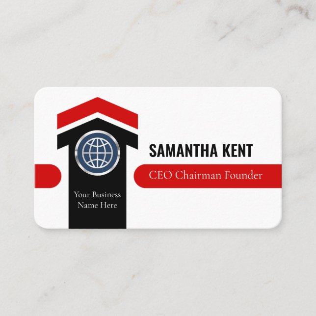 Tarjeta De Visita Upwards Successful Arrowhead Chairman (Anverso)