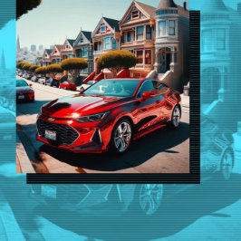 Tarjeta De Visita URL de código QR del auto automático móvil elegant