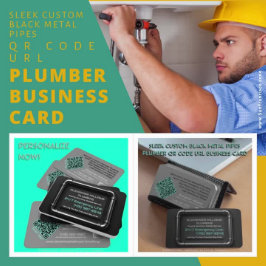 Tarjeta De Visita URL de código QR del complemento de tubería Metali