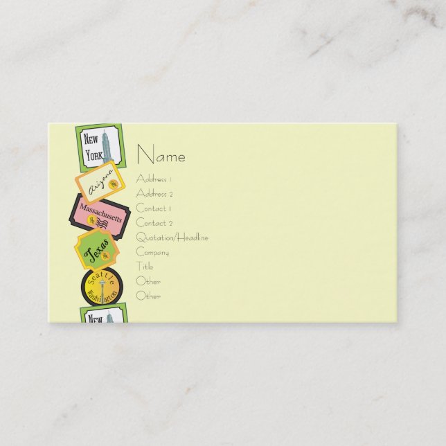 Tarjeta De Visita US Travel Design (Anverso)