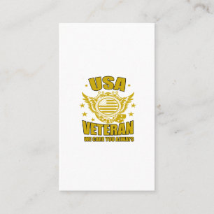 TARJETA DE VISITA USA VETERAN SIEMPRE NOS IMPORTA