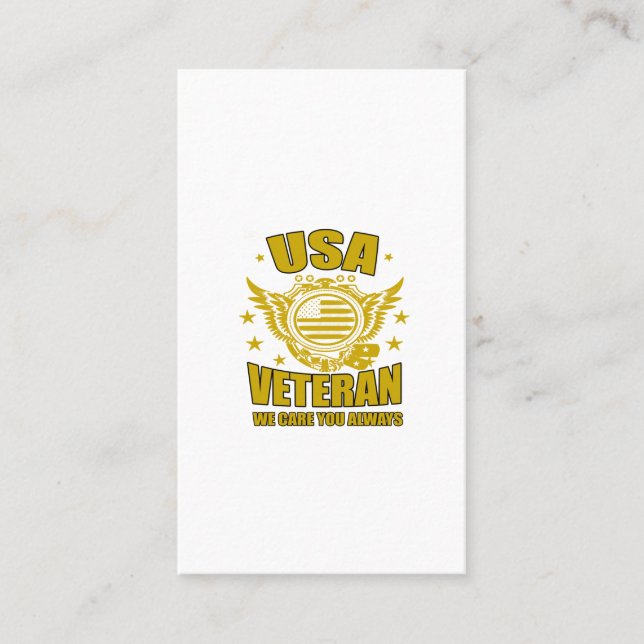TARJETA DE VISITA USA VETERAN SIEMPRE NOS IMPORTA (Anverso)