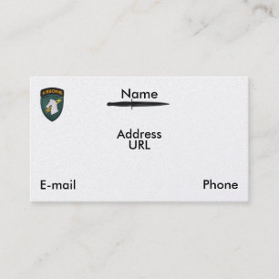 Tarjeta De Visita USASOC 1ª oops especial parche de veteranos de SOC