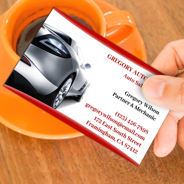 Tarjeta De Visita Used Car Sales Business Card Template (Subido por el creador)