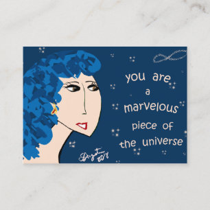 TARJETA DE VISITA USTED ES UNA PIEZA MARAVILLOSA DEL UNIVERSO