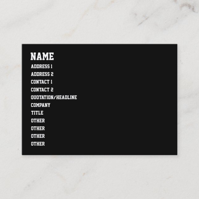 Tarjeta De Visita usted no es HIP HOP (Anverso)