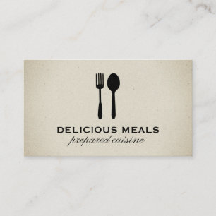 Tarjeta De Visita Utensilios alimentarios