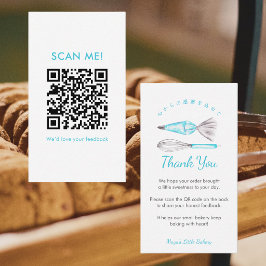 Tarjeta De Visita Utensilios de cocina azules para panadería Deja un