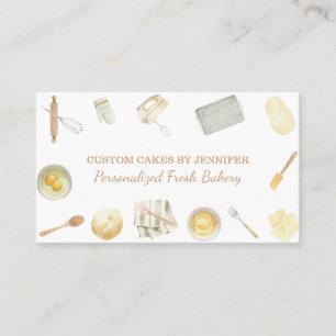Tarjeta De Visita Utensilios de cocina para chef de panadería