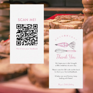 Tarjeta De Visita Utensilios de cocina rosados para panadería Deja u