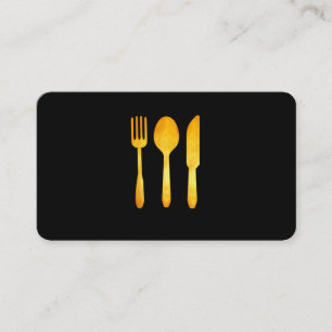 Tarjeta De Visita Utensilios de comida
