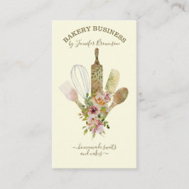 Tarjeta De Visita Utensilios de horneado Cocina crema de vainilla