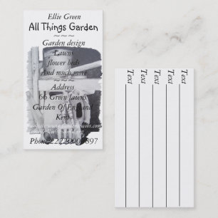 Tarjeta De Visita utensilios de jardín pintura para el diseño de j