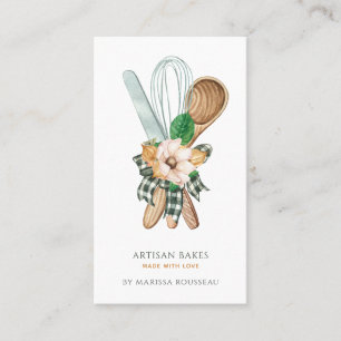 Tarjeta De Visita Utensilios de pan y cocina Panadería Pastelería Ch