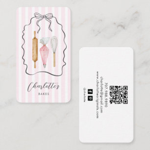 Tarjeta De Visita Utensilios de repostería al estilo parisino
