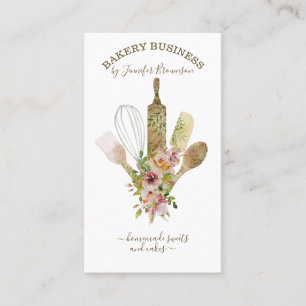 Tarjeta De Visita Utensilios de repostería Catering Cocinero Chef