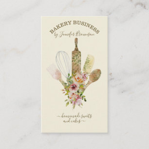 Tarjeta De Visita Utensilios de repostería Catering Cocinero Chef ma